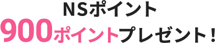 NSポイント900ポイントプレゼント！